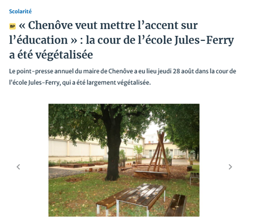 La cour de l’école Jules-Ferry à Chenôve