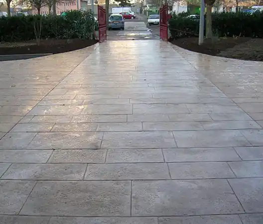 Allée carrossable en béton empreint