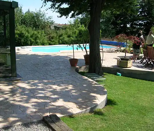 Béton empreinte en opus