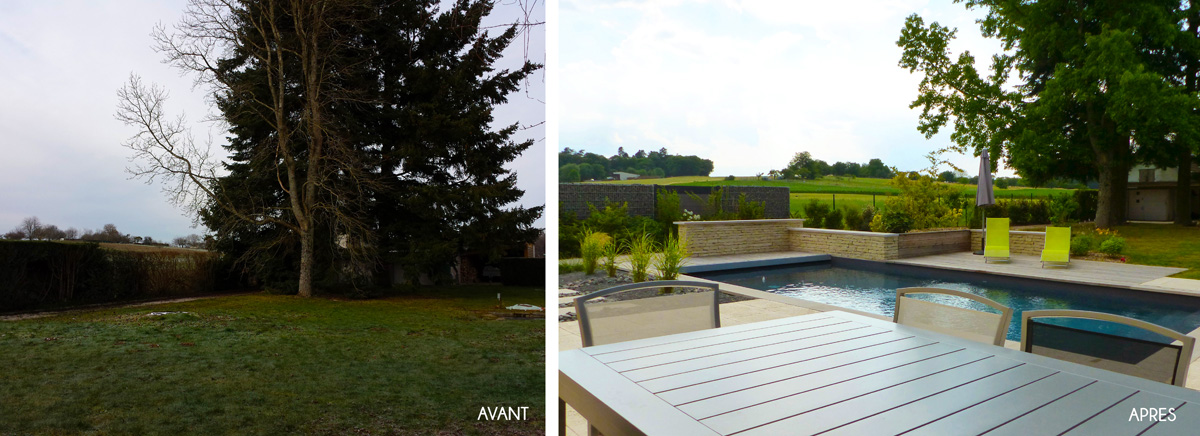 jardin avec îlot de détente 1