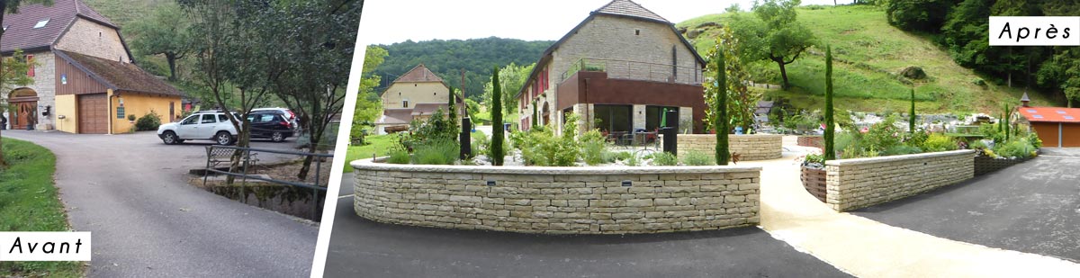 jardin du Jura avant et après 1