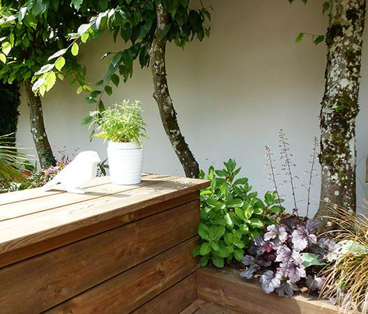 jardin avec terrasse en bois, photo 19