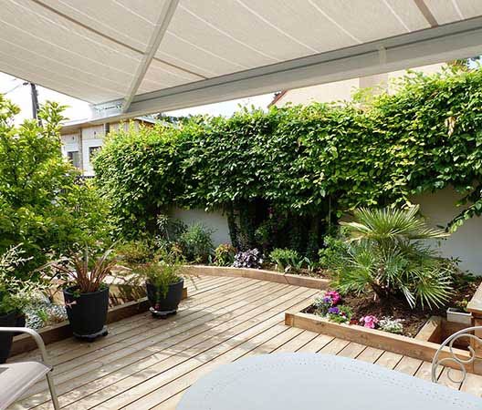 jardin avec terrasse en bois, photo 20