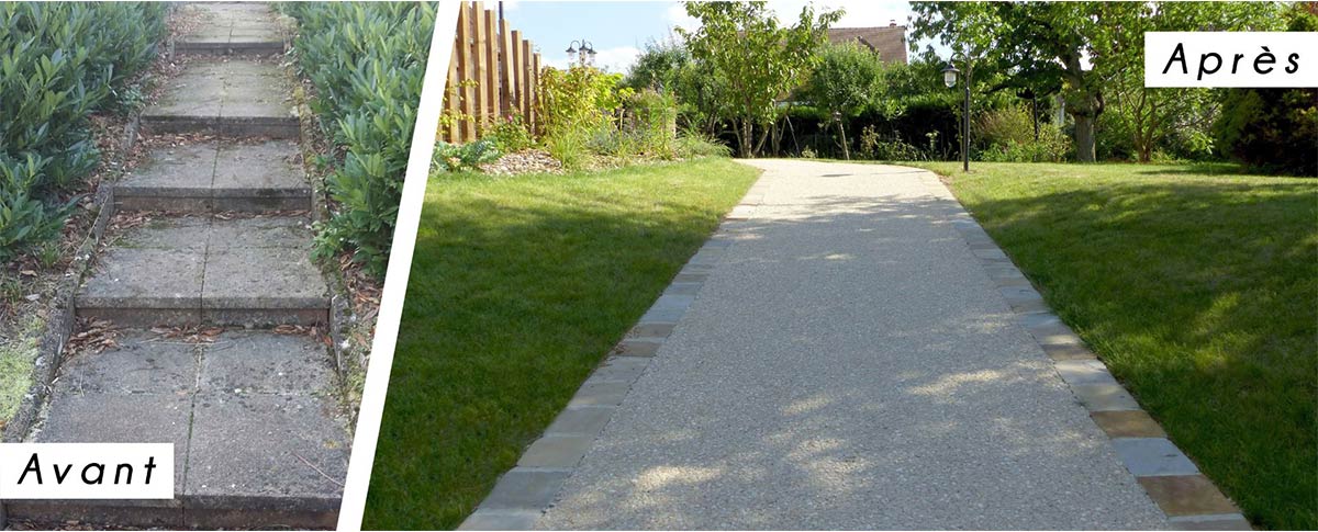 Revalorisation Jardin avant et après 1