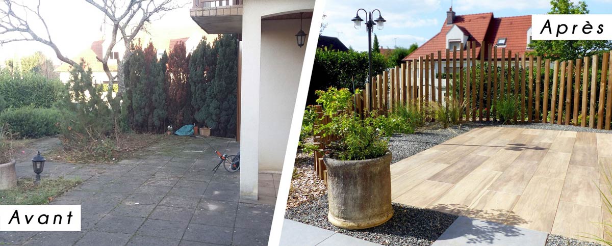 Revalorisation Jardin avant et après 2