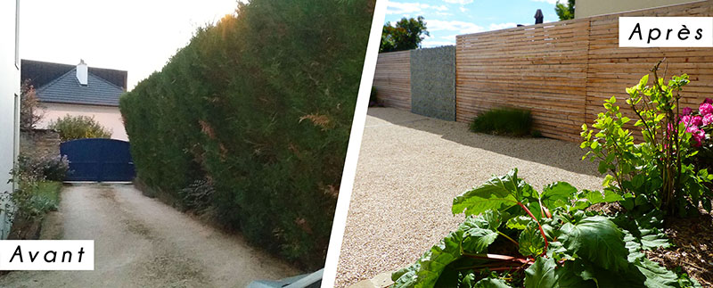 Jardin avant et après 1