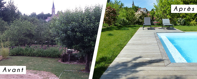 Jardin avant et après 2