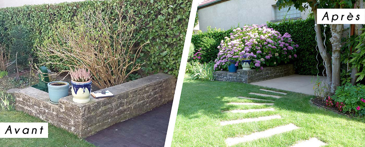Jardin avant et après 1