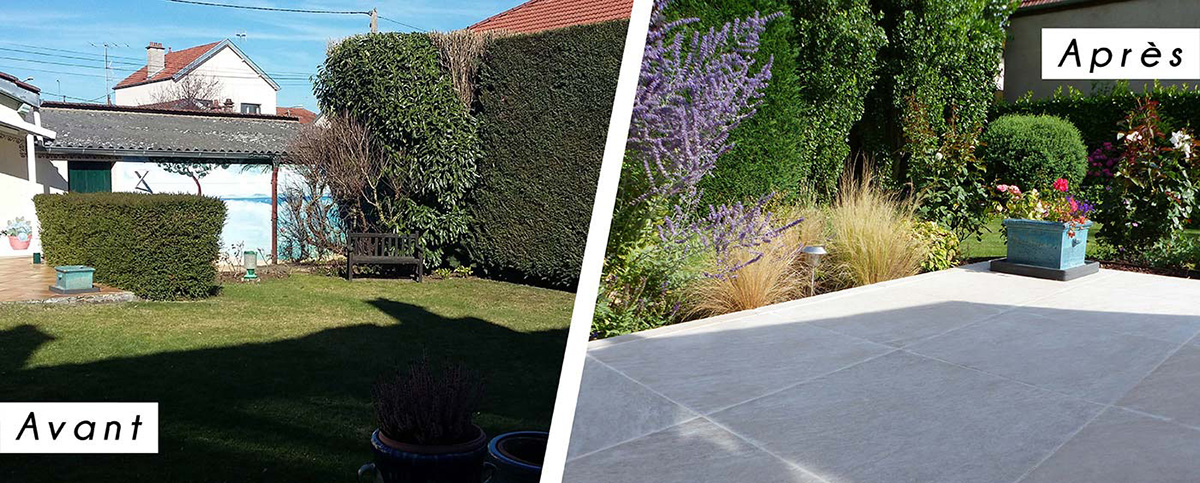 Jardin avant et après 3