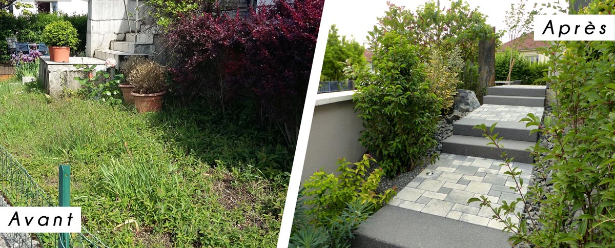 Jardin avant et après 1