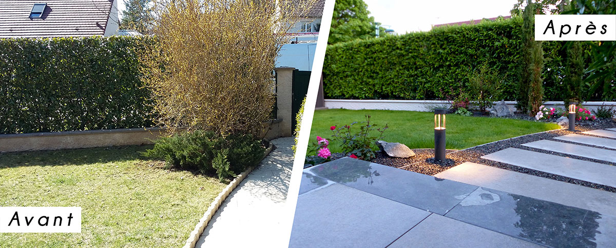 Jardin avant et après 1