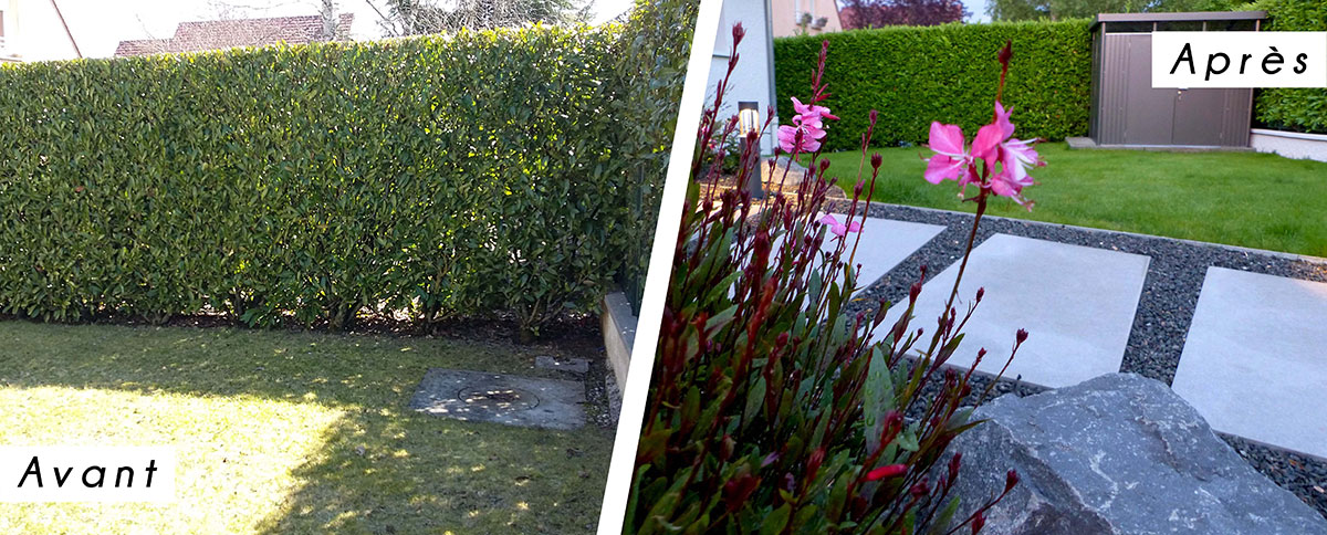 Jardin avant et après 3