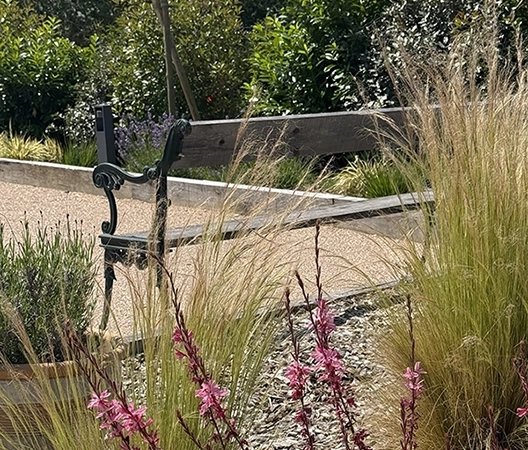 Banc coin terrain de petanque