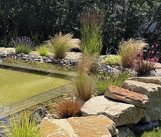 Lagunage sur enrochement