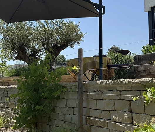 Vignes et parement en pierre naturelle
